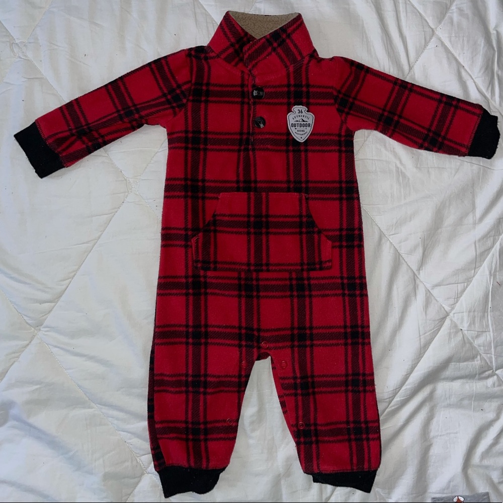 Baby Boy Fleece One-Piece Outfit